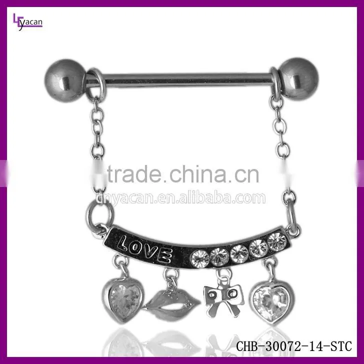 Unique Dangle And Logo Desings Nipple Clip Jewelry