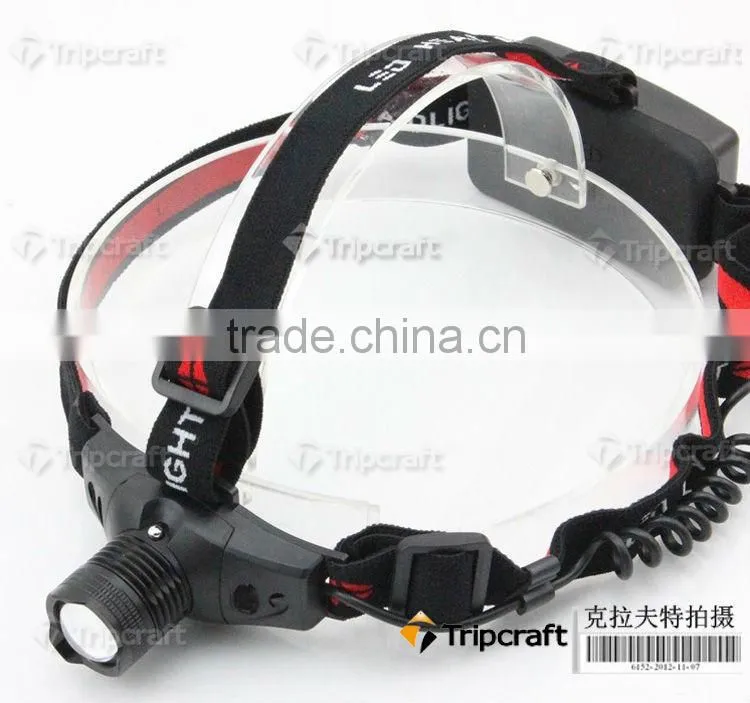 18650 Headlamp 5W 300Lm Q5 LED HeadLight 3Mode Waterproof Headlamp ZOOMABLE Hiking Headlight
