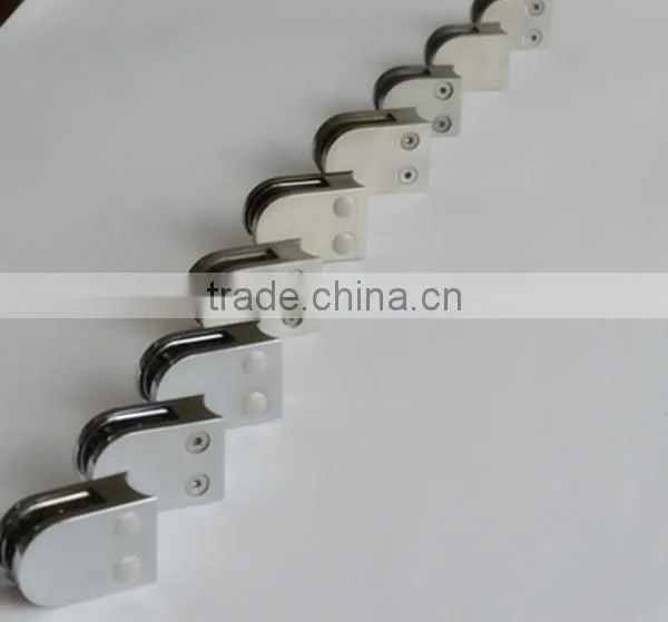 SS 304 D shape midium railing glass clamp for round pipe