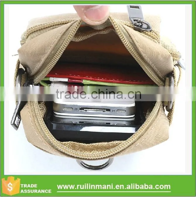 Removable mens waist bag with bottle sleeve combination