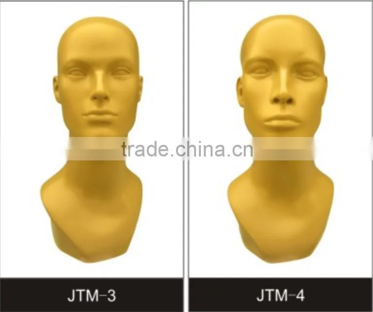 Fashion Fiberglass Realstic Hat Display Mannequin Heads