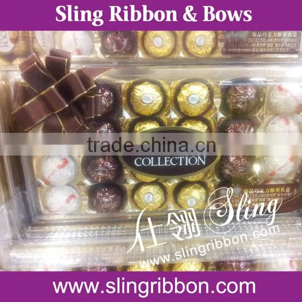 Factory High Quality Wholesale Blue Satin Ribbon Flowers
