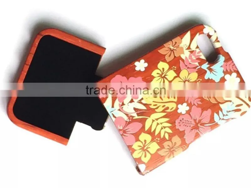 New Products on China Market Color Drawing Printing Wood Case for iphone 6 Plus Case Custom