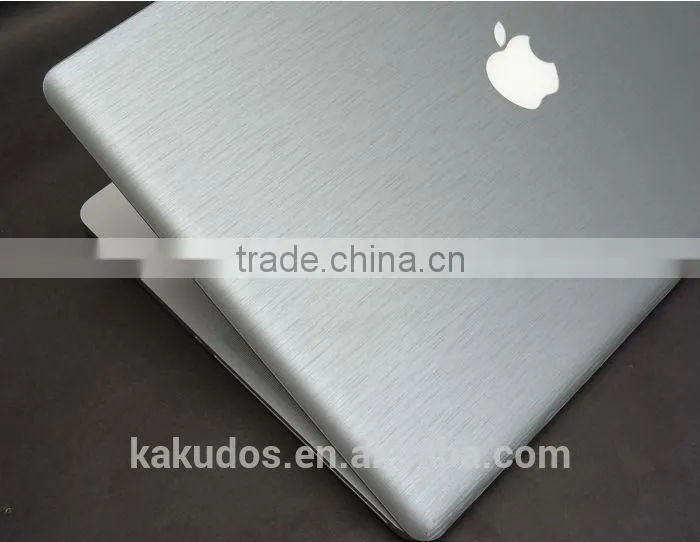 Factory Wholesale Brushed Aluminum Texture Vinyl Skin for Macbook
