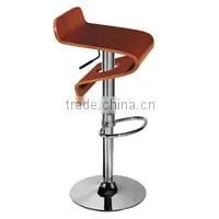 #2014H# Modern New Bent Plywood PU Leather Swivel High Bar Stools for Kitchen Use