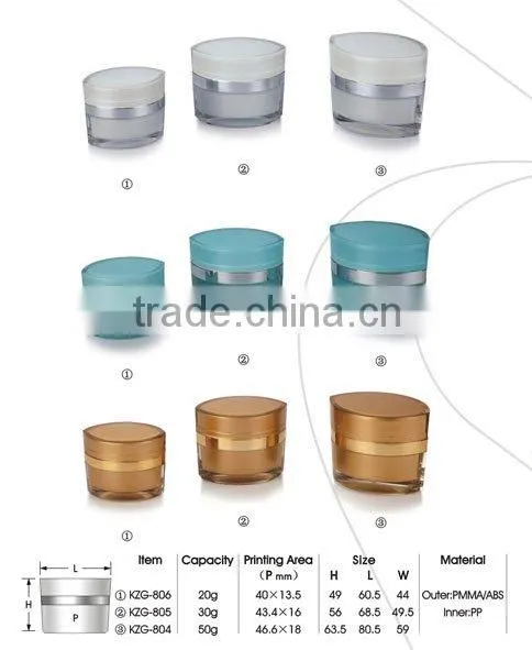 Elegant Acrylic Cream Jar PMMA meterial