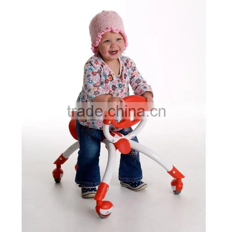 Children's smiling face four-wheel balanced walkers