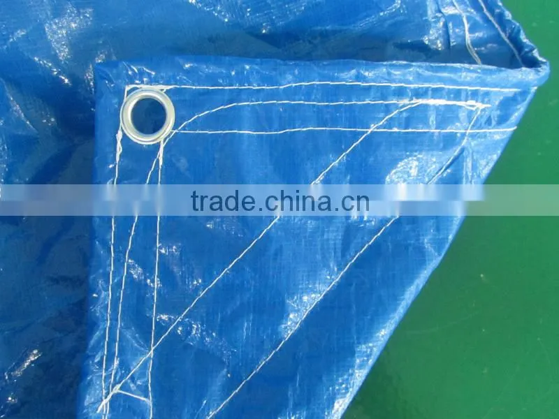 Sewing edges style all weather resistant light duty fabric PE tarpaulin sheetting