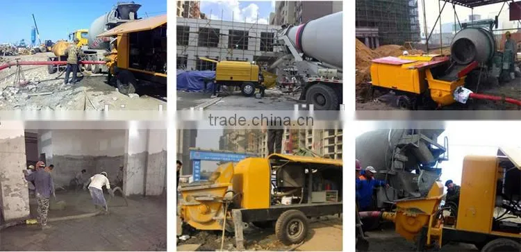 Construction use concrete mixer and pump for construction