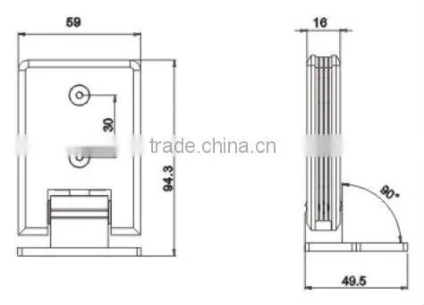 Glass hinge
