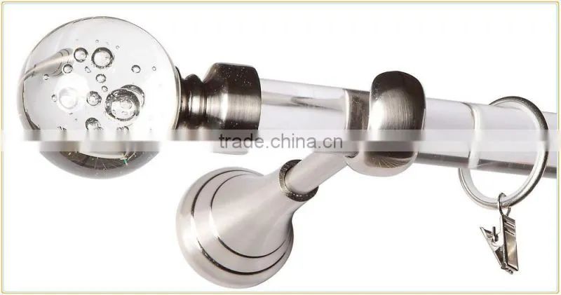 2.4m Round Transparent Acrylic Curtain Pole