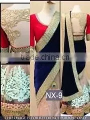 Jaunty Hot Pink Georgette Designer Lehenga Choli/Shop Latest Lehenga Style Sarees