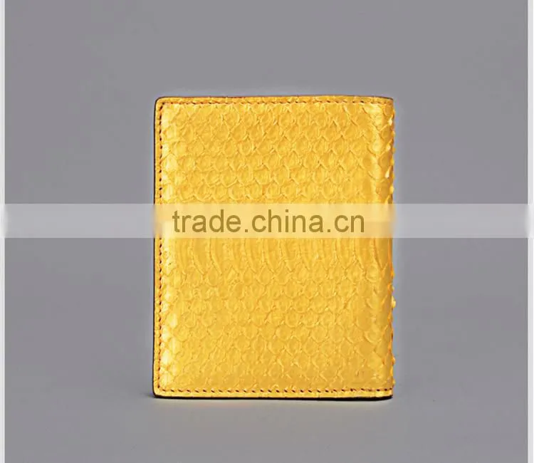 High Quality Handmade Lady Bifold Wallet Genuine Snake Skin Leather Wallet For Women