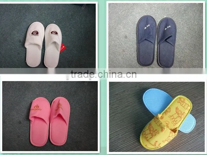 Hot sale all kinds of customize wholesale hotel slippers from china