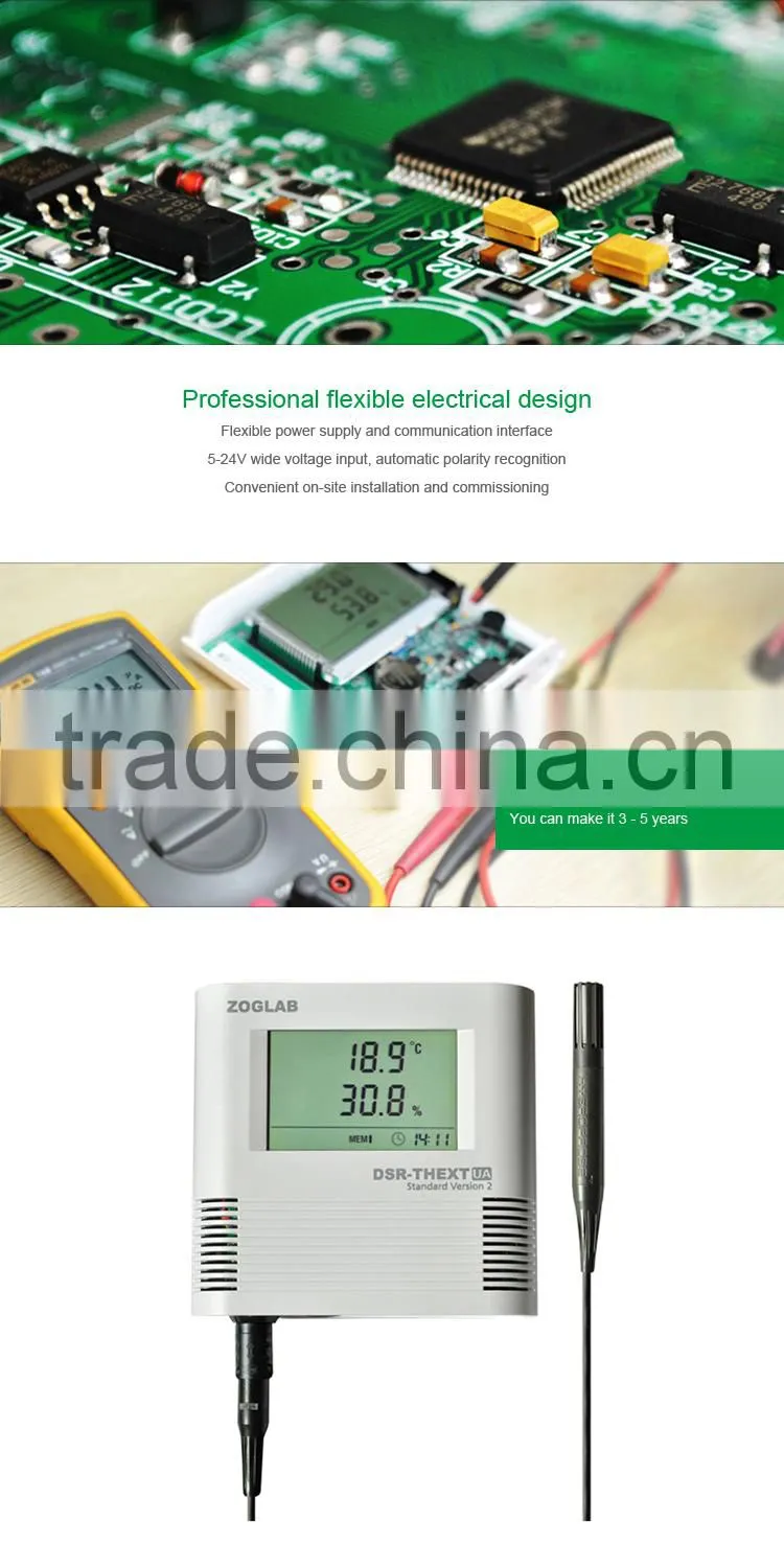 External Compact Probe HVAC Real Time Wireless Data Logger for Temperature and Humidity