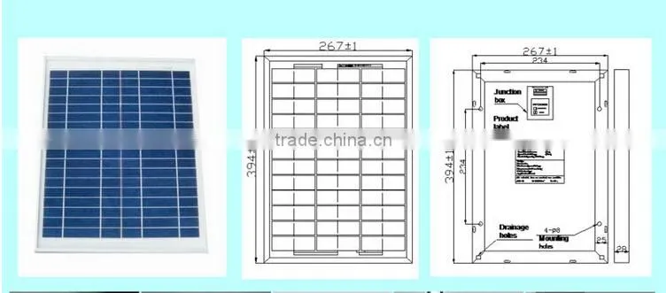 High Quality , High Power Solar Cells , PV Moduler Poly Solar Module / Poly Solar Panel
