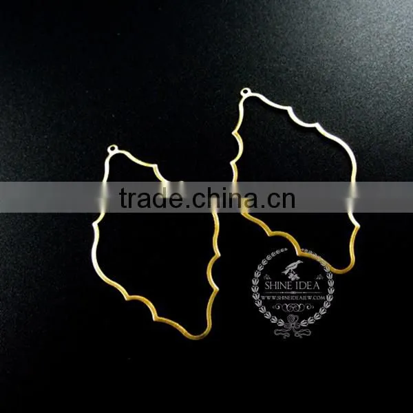 53*31mm raw brass hollow cloud pendant charm DIY earrings chandelier jewelry findings 1800158