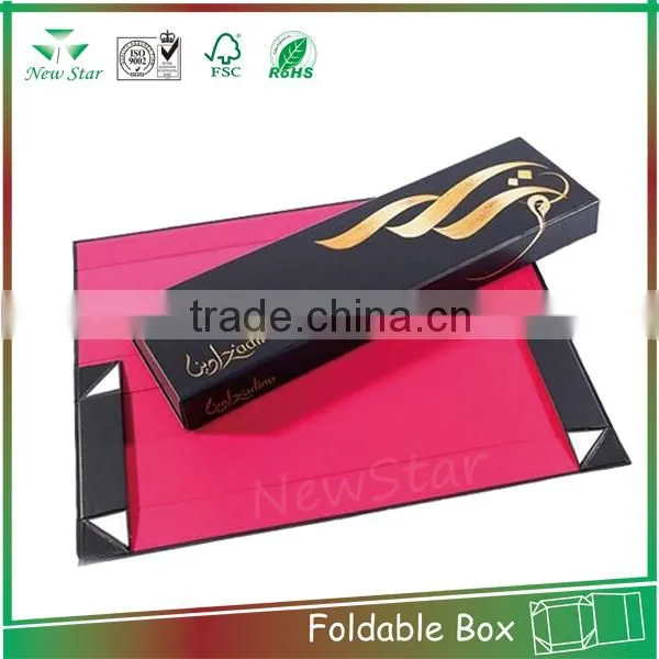 foldable gift paper box, folding box for candy with magnetic closure