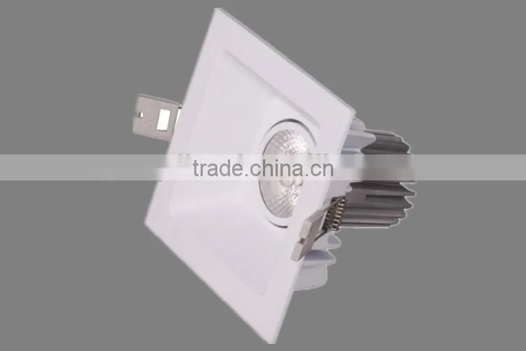 7w cob led down light recessed ceiling light / Led square downlight for 95mm hole cut out / Home decoration ceiling lamps