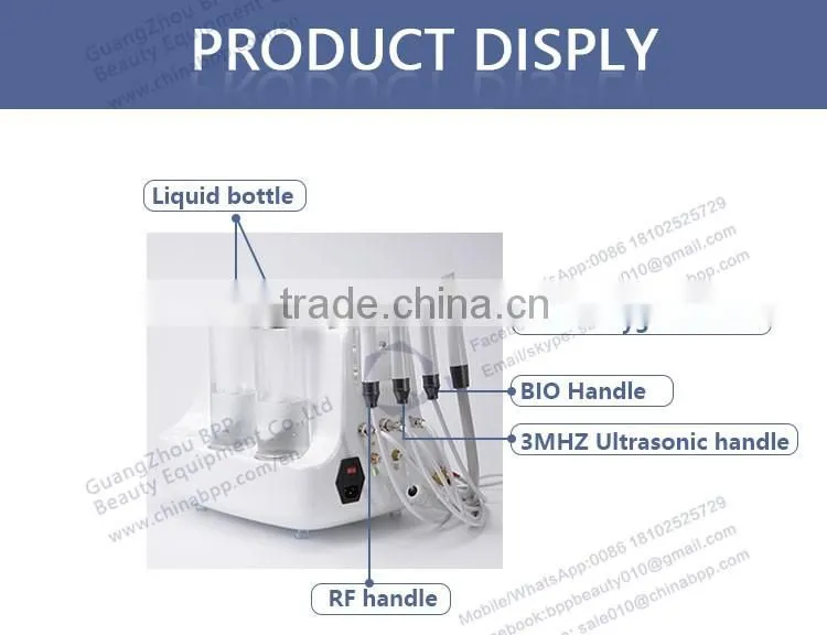 Multifucntional BIO RF eye and facial water oxygen jet peeling machine