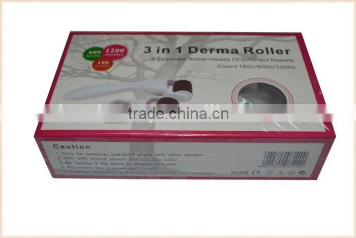 changeable heads 3 in 1 functions microneedle derma roller rolling system for skin care derma roller