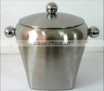 2.0L stainless steel ice bucket with lid