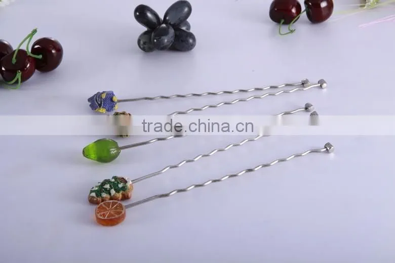 Customized designs products stainless steel cutlery with polyresin head, alloy for cutlery, ice cream design for children