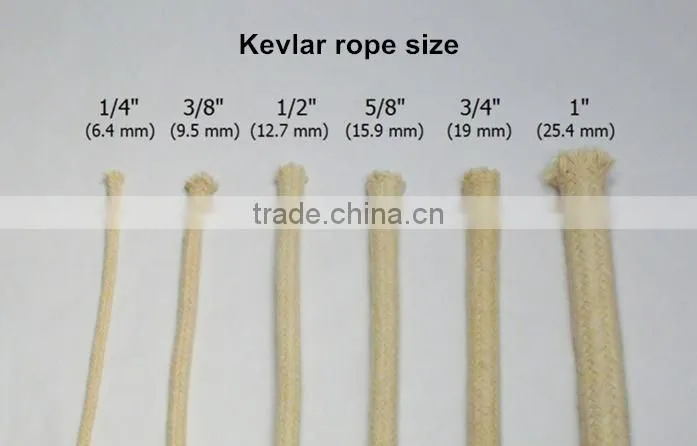 1mm braided kevlar thin rope with high strength and cheap price