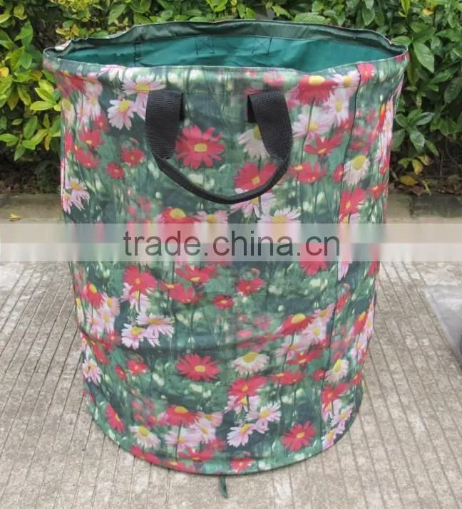 jute HESSIAN BAG/ heavy duty pop up bag garden/ waste leaf leaves bag