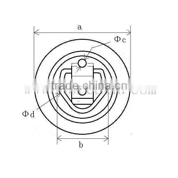 Zinc Plated 1200 LBS Surface Mount Rope Ring Tie Down