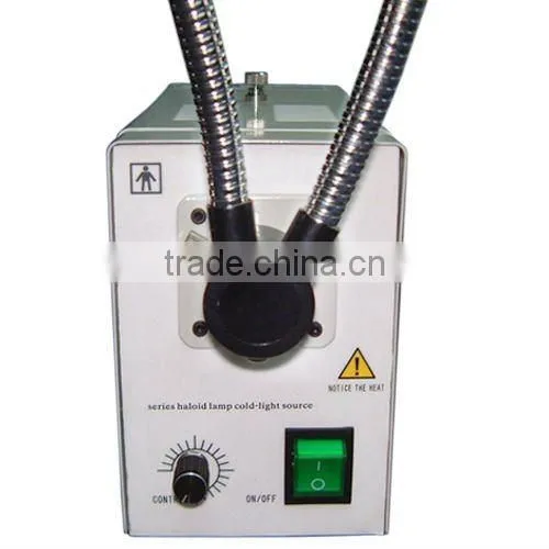 DUAL Pipe Gooseneck Fiber Optic Microscope LED Illuminator 110V / 220V