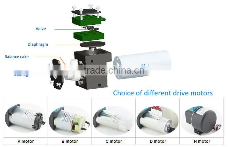 TOP performance diaphragm 12V dc vacuum pump