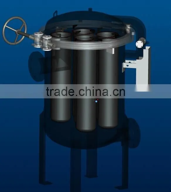 Quick Open Design,Stainless steel multi bags filter housing