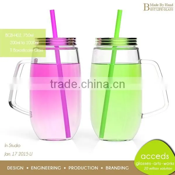 New products 2016 innovative product 280ml glass drinking bottle