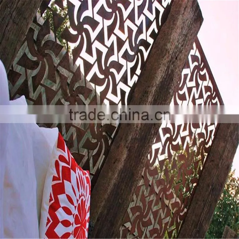 Decorative laser cut metal screens for interior garden outdoor or courtyard