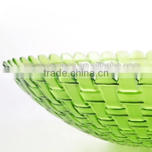cheap crystal glass beaded woven charger plates