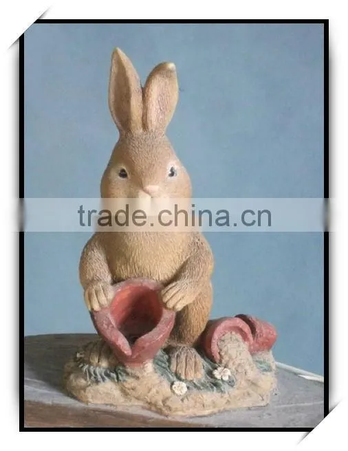 Garden animal decoration birthday gift carving craft of rabbit