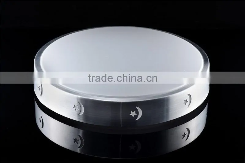customer design white thermoformed plastic round led lamp cover lamp shades metal frame