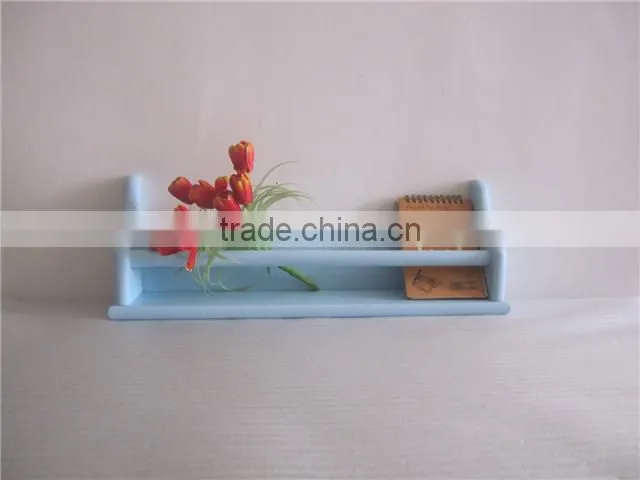 Red decorative wall shelf Wood nursery wall shelf