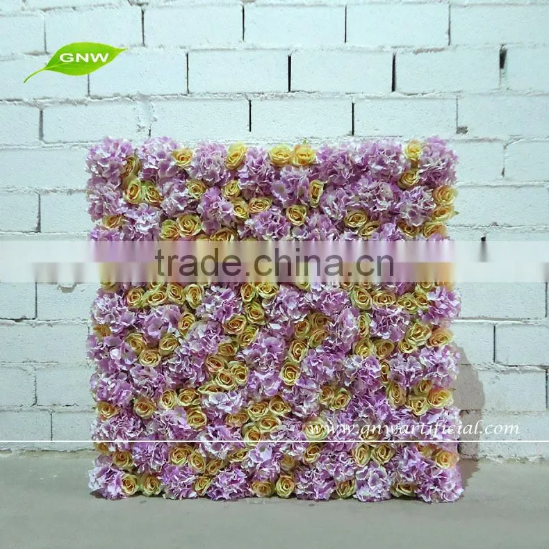 FLW1508 GNW 3ft Ivory Flower Wall in Silk Artificial Rose and Hydrangea flowers for wedding stage deocoration