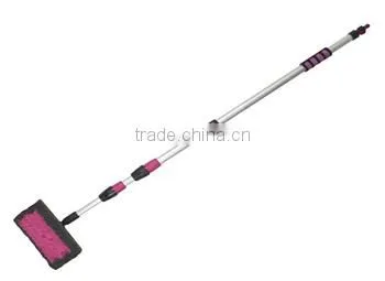 2015 New Hot Microfiber Soft Bristle Telescopic Car Wheel Wash Dust Detailing Cleaning Brush Flow Through Brush Series