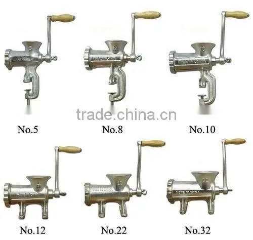 32# hot sell manual meat grinder/ stainless steel meat mincer