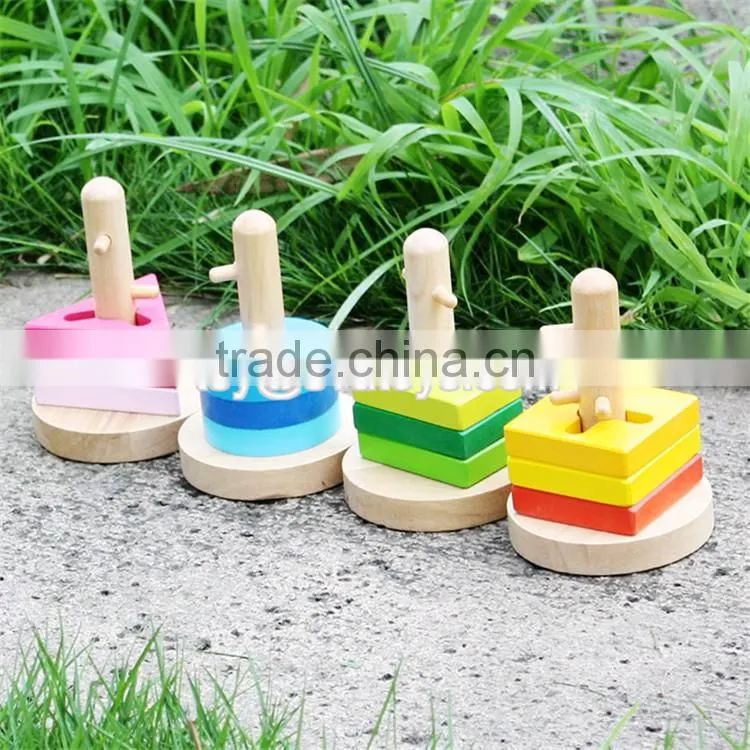 Best design classic geometry blocks wooden baby learning shapes W13E065