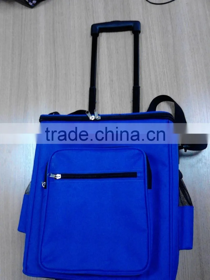 High Quality Outdoor Wholesale 36 Can Outdoor Cooler Bag On Wheels, Trolley Picnic Cooler Bag With Wheels