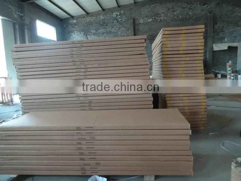 Used PVC Edge Plywood Banquet Folding Tables For Sale