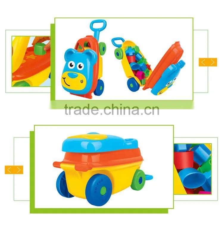 Newest enlighten plastic building block set soft toy tiger pattern