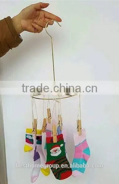 Multifunction sock hanger