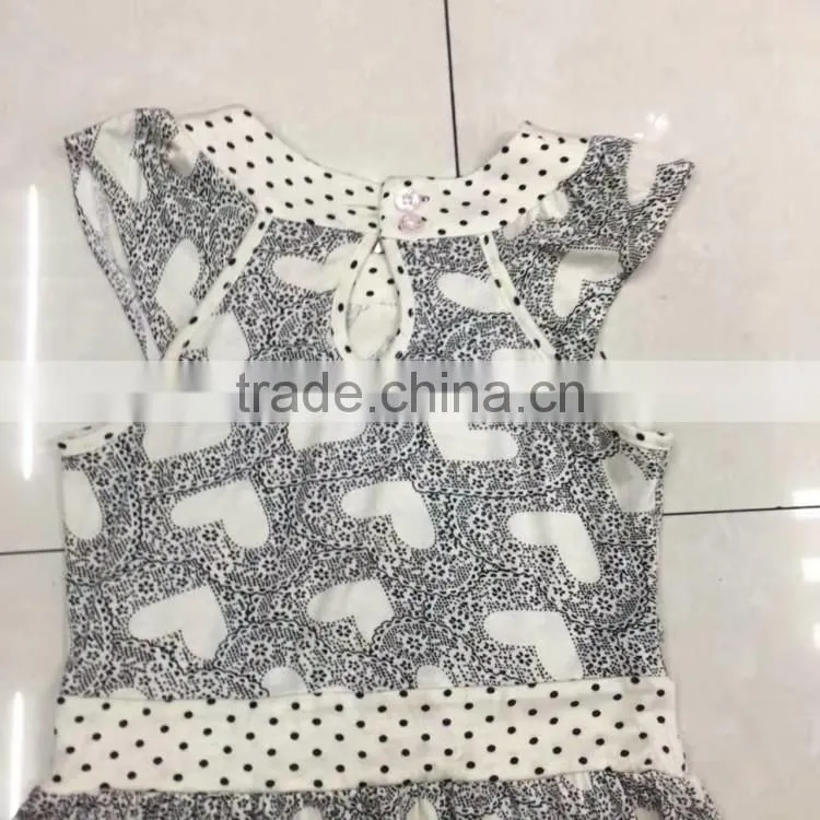 Girls china suppliers overruns garment dot print summer dresses