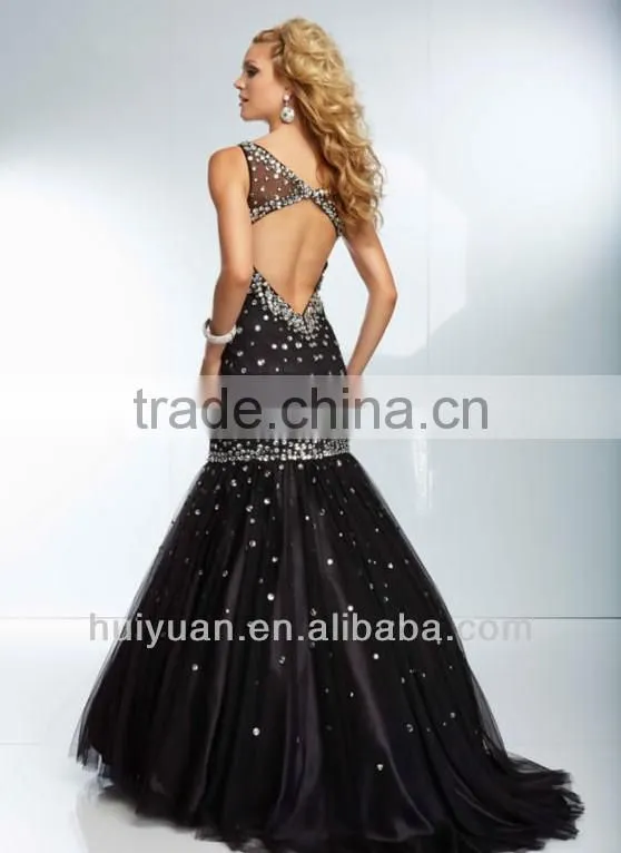 Mermaid Lace Illusion Neckline Cap Sleeves Beaded Clearance Prom Dresses