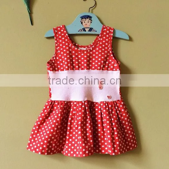 Wholesale new design polka dot children clothes baby dress pictures little girl party dresses
